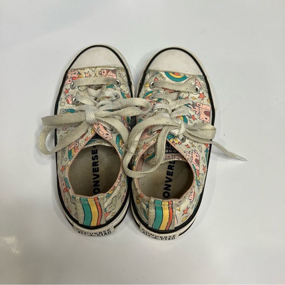 Converse all star Rainbow castles low top sneakers white pink girls size 12 - Picture 5 of 8
